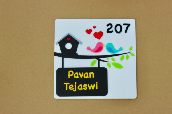 Name board Birds themed - Bubbly Decors
