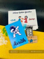 Kiddo name plates Rakhi combo - Bubbly Decors
