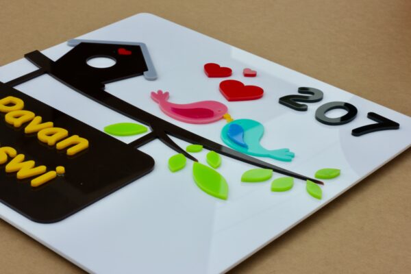 Name board Birds themed - Bubbly Decors