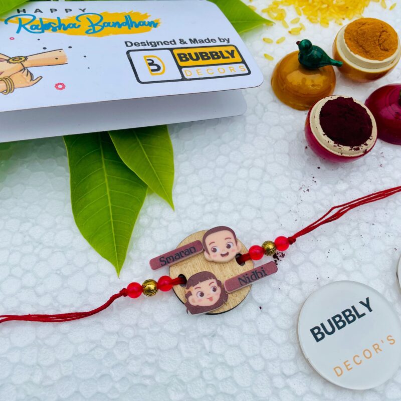 Rakhi combo Photo magnet for Brother - Bubbly Decors