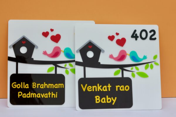Name board Birds themed - Bubbly Decors
