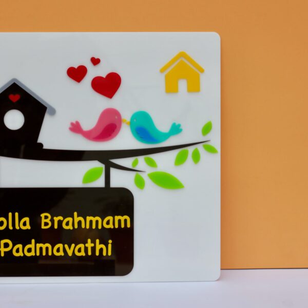 Name board Birds themed - Bubbly Decors