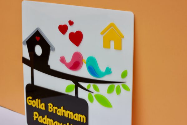 Name board Birds themed - Bubbly Decors
