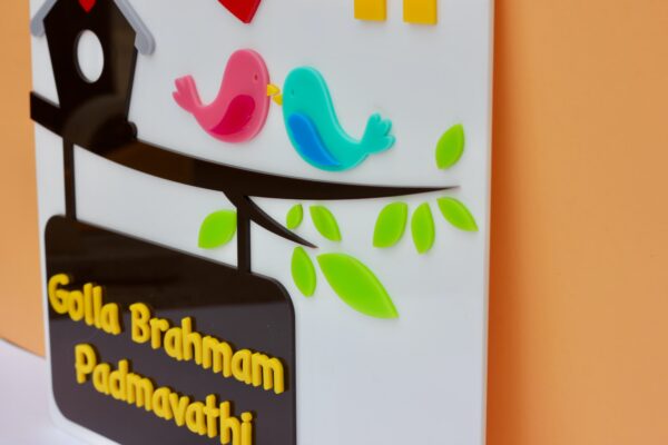 Name board Birds themed - Bubbly Decors