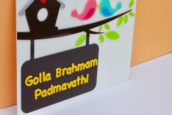 Name board Birds themed - Bubbly Decors