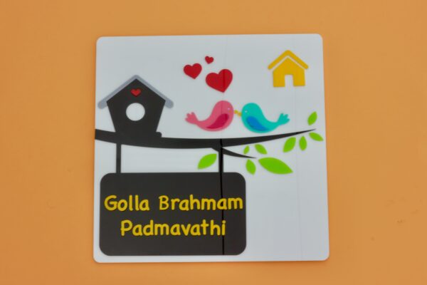 Name board Birds themed - Bubbly Decors