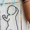 Line art baby frame - Bubbly Decors