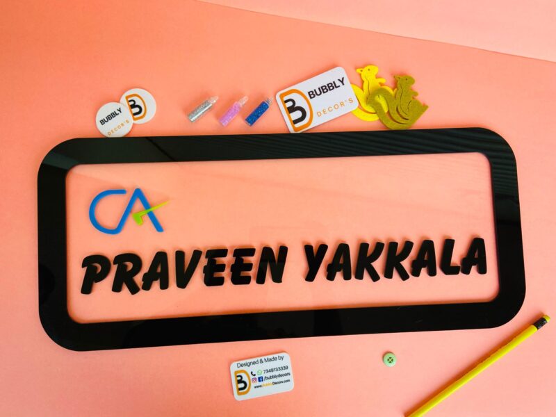 Name Board With Profession - Bubbly Decors