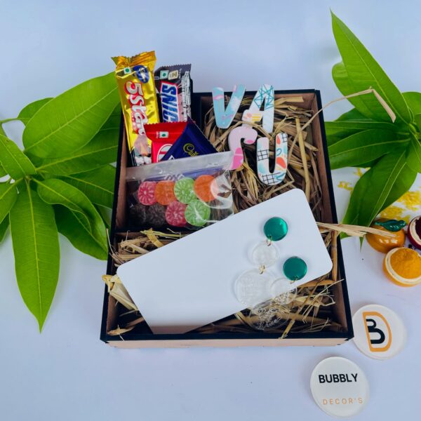 Rakhi combo Name magnet for Sister - Bubbly Decors