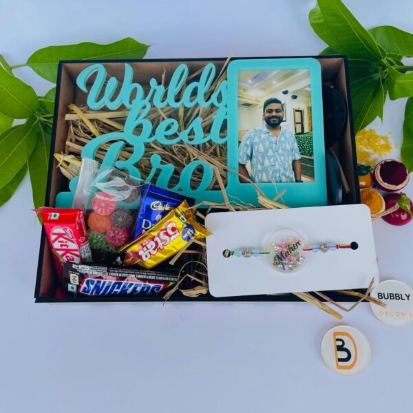Rakhi combo Worlds Best Bro for Brother - Bubbly Decors