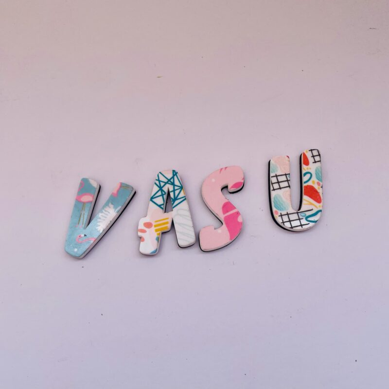 Rakhi combo Name magnet for Sister - Bubbly Decors
