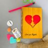 wood greeting heart faces - Bubbly Decors