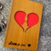 wood greeting heart faces - Bubbly Decors