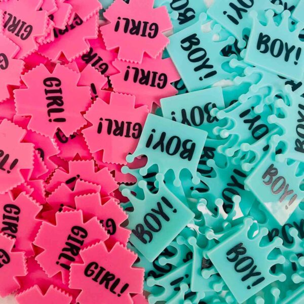 Guess the gender game props - Bubbly Decors