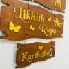 lord venkateswara themed name board - Bubbly Decors