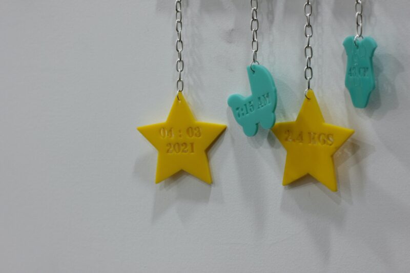 Baby Car Frame With Birth Details - Bubbly Decors