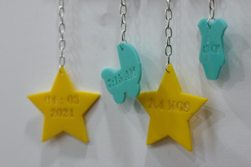 Baby Car Frame With Birth Details - Bubbly Decors