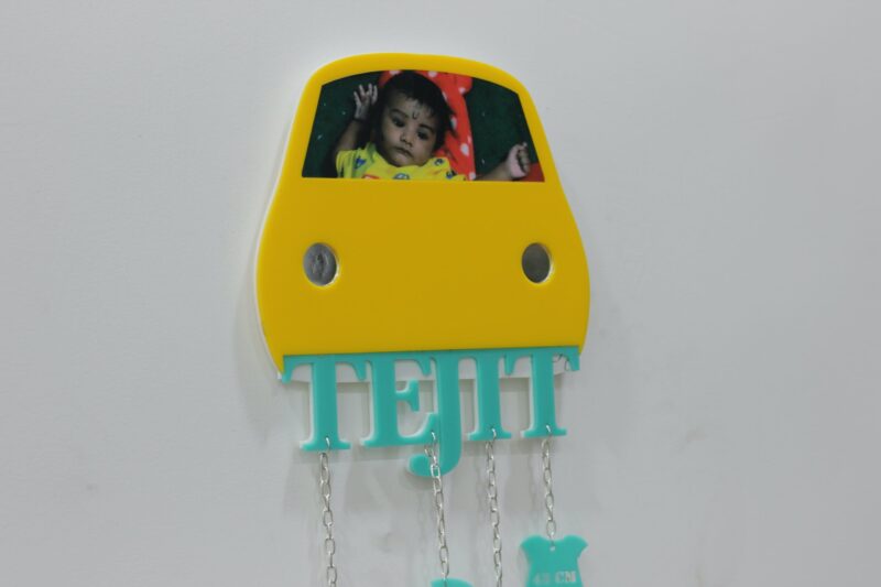 Baby Car Frame With Birth Details - Bubbly Decors