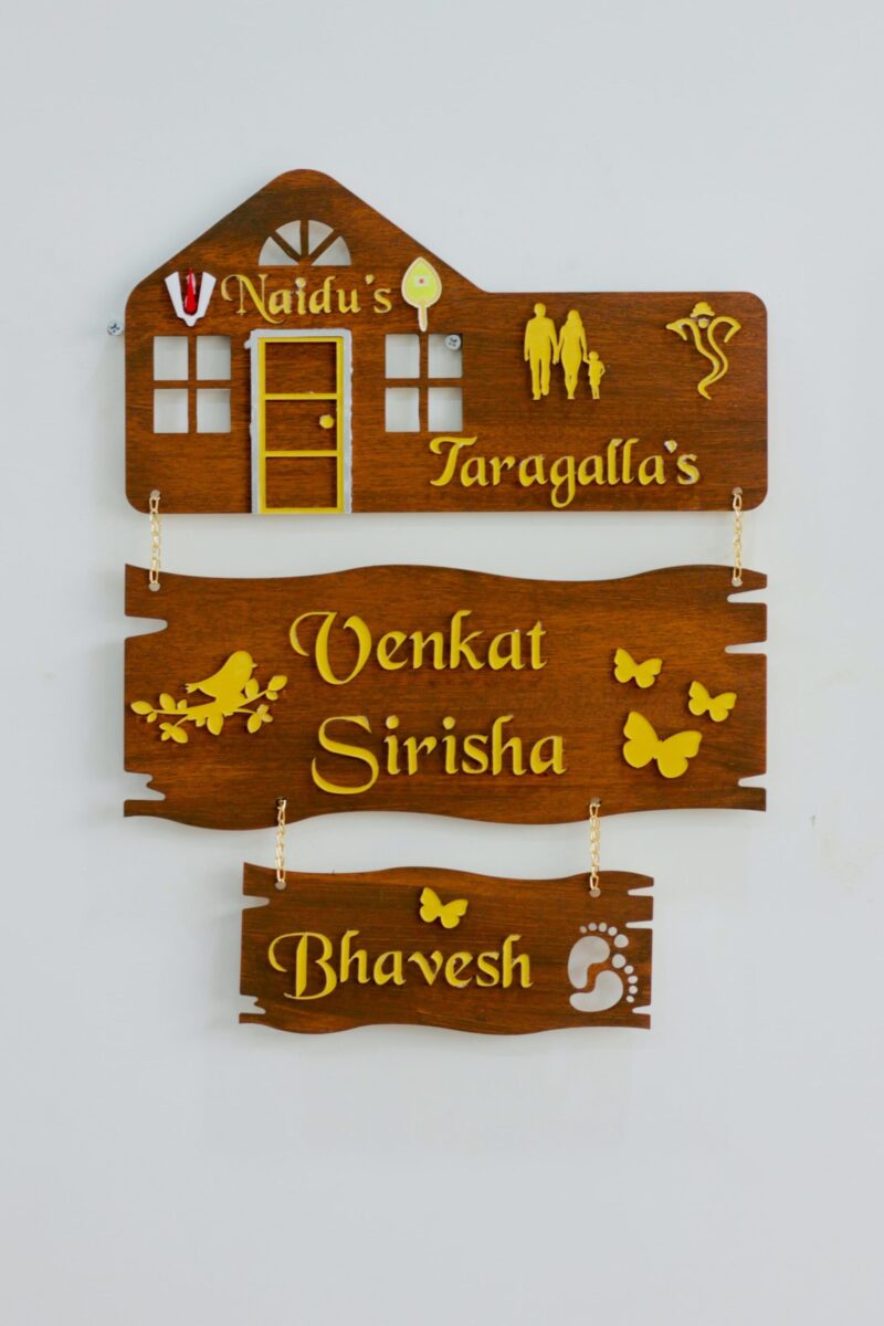 Name Board 3 steps - Bubbly Decors