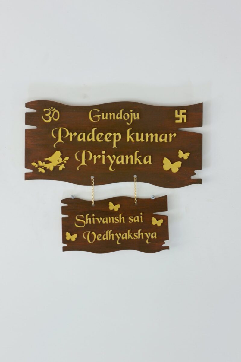 name board 2 steps - Bubbly Decors