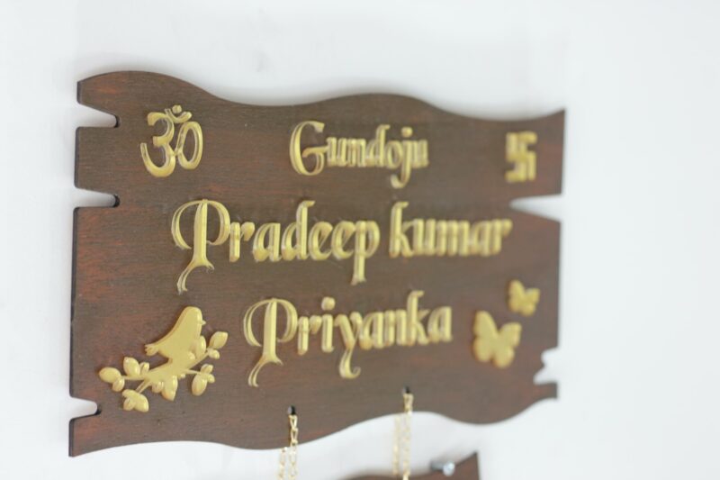 name board 2 steps - Bubbly Decors