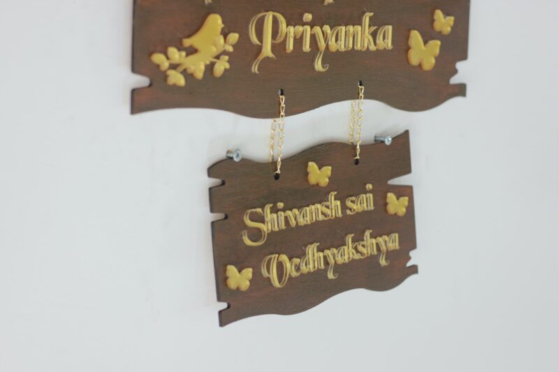 name board 2 steps - Bubbly Decors