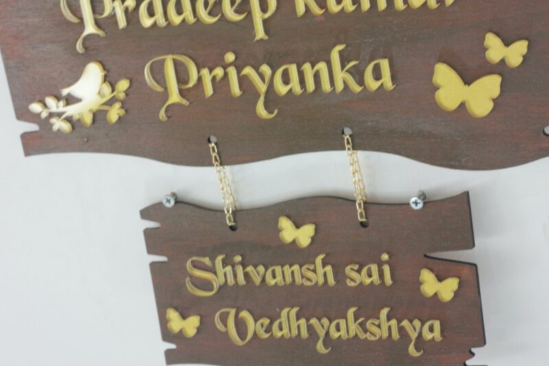 name board 2 steps - Bubbly Decors