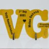 Wooden logo for couples - Bubbly Decors