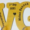 Wooden logo for couples - Bubbly Decors