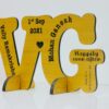 Wooden logo for couples - Bubbly Decors