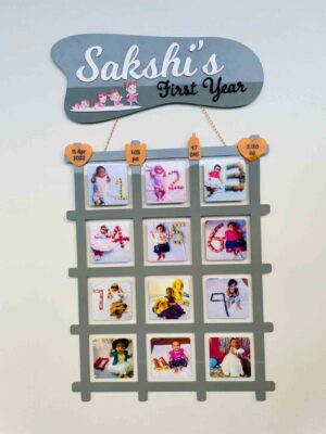 Baby 12 months frame - Bubbly Decors