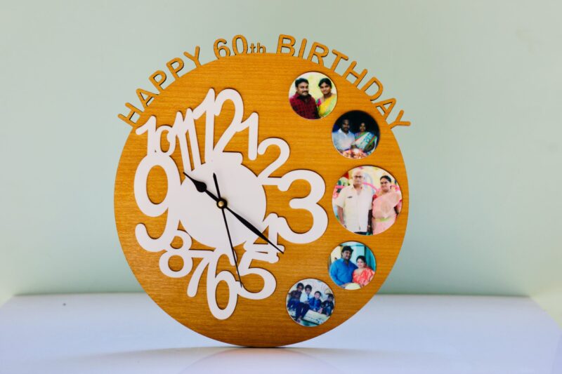 wood clock - Bubbly Decors