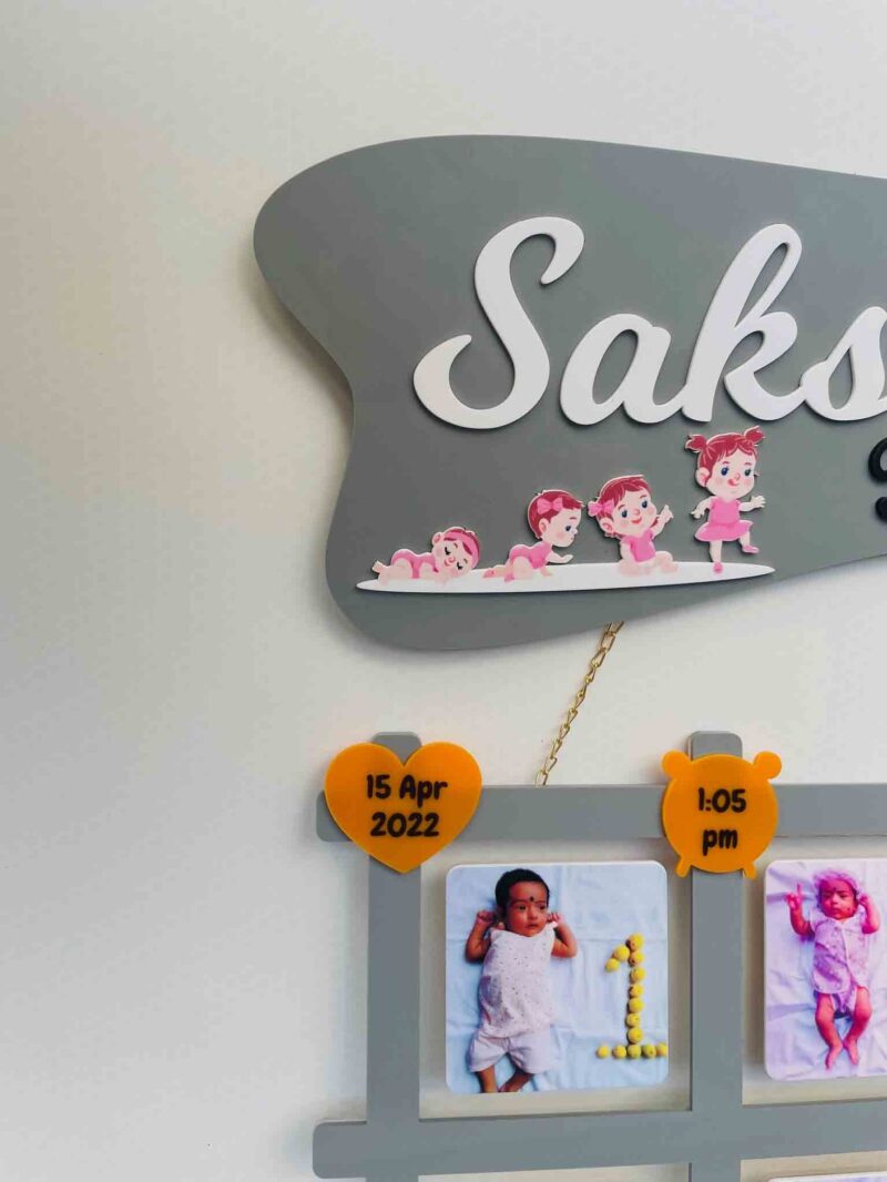 Baby 12 months frame - Bubbly Decors