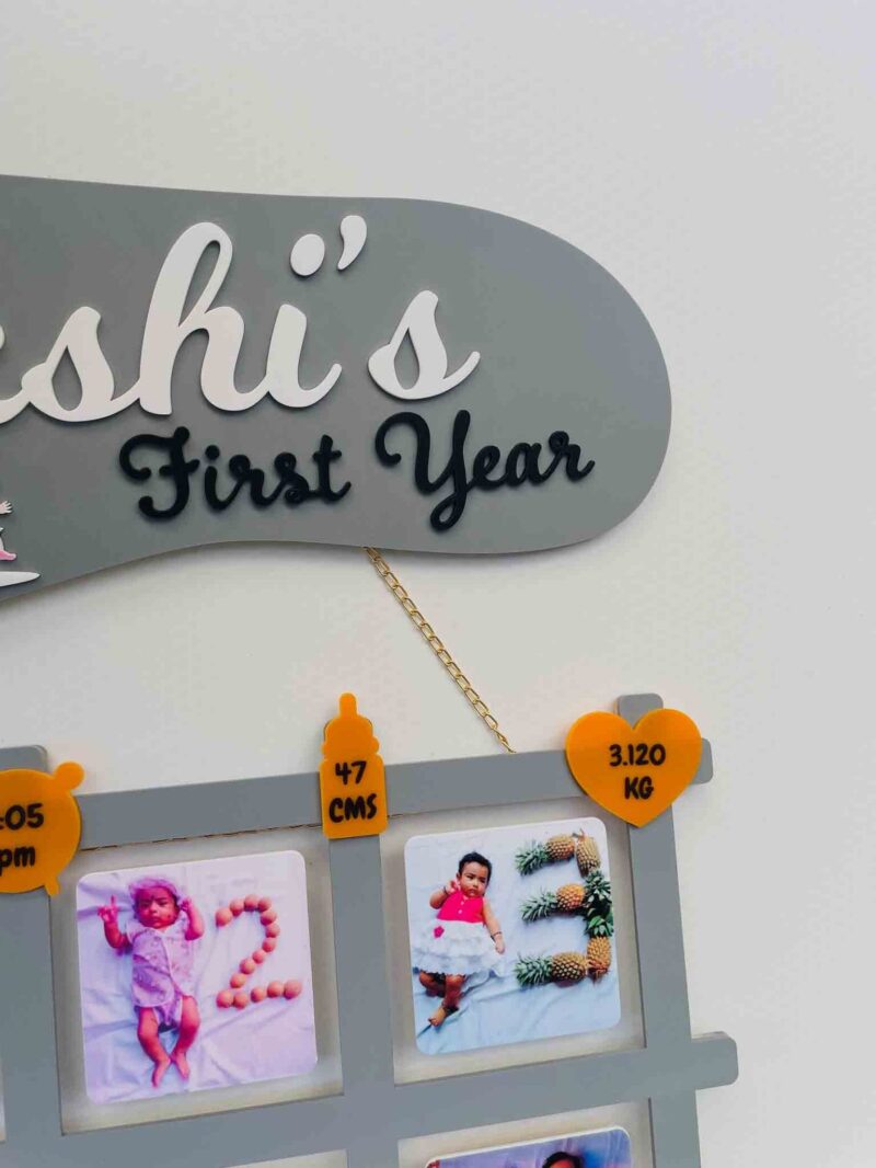 Baby 12 months frame - Bubbly Decors