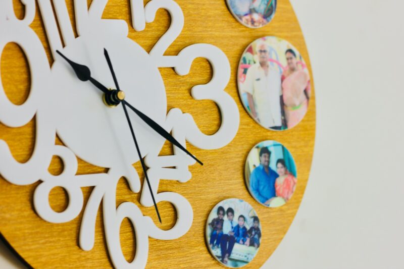 wood clock - Bubbly Decors