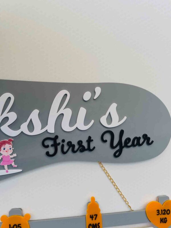 Baby 12 months frame - Bubbly Decors