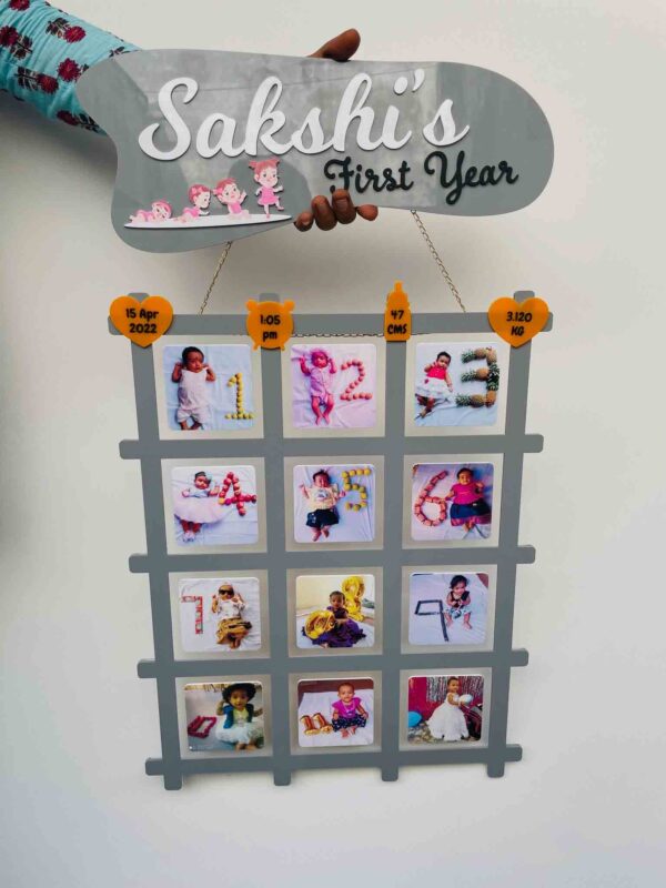 Baby 12 months frame - Bubbly Decors