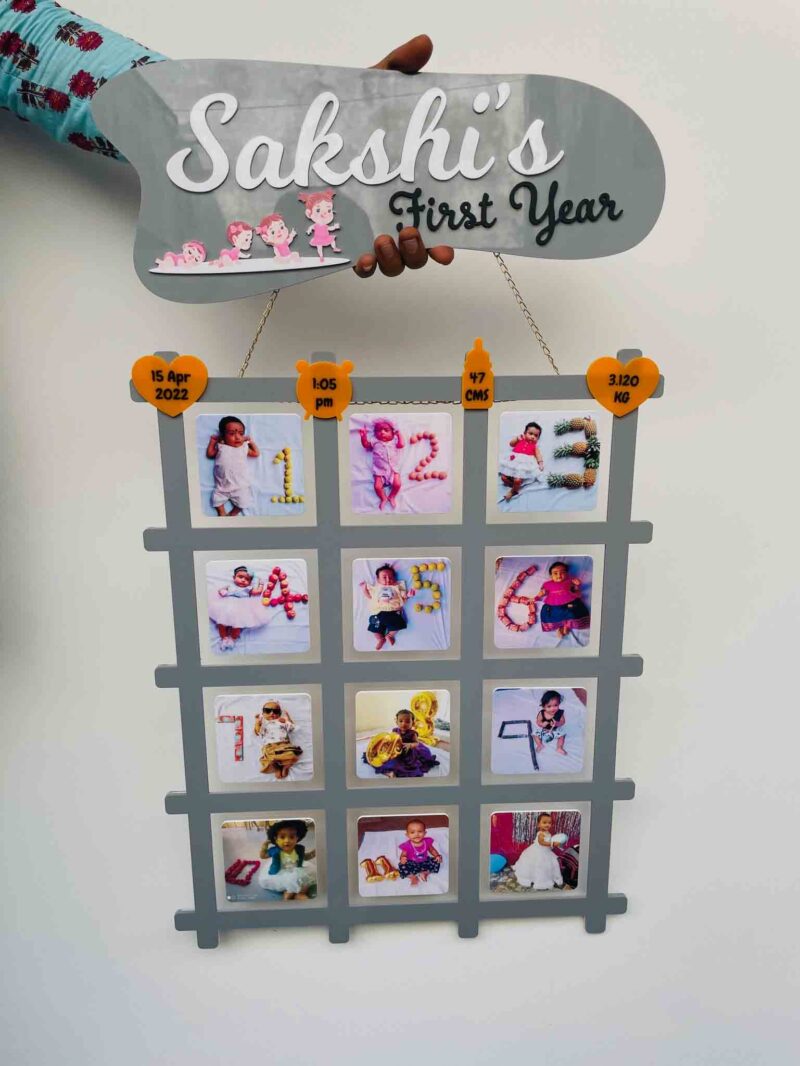 Baby 12 months frame - Bubbly Decors