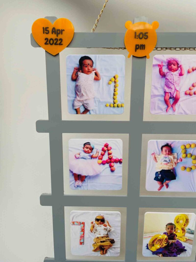 Baby 12 months frame - Bubbly Decors