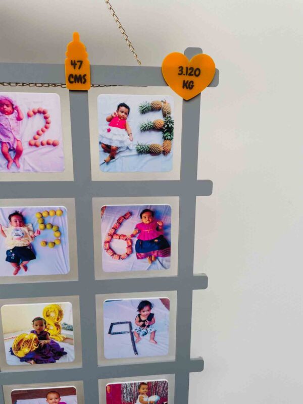 Baby 12 months frame - Bubbly Decors