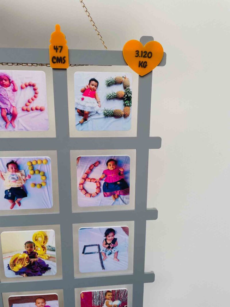 Baby 12 months frame - Bubbly Decors