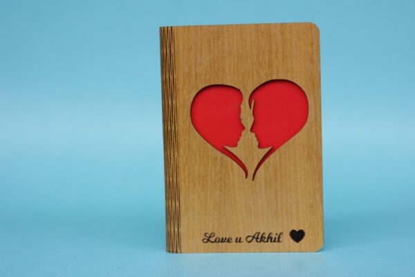 wood greeting heart faces - Bubbly Decors