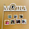 name photo hanging clock - Bubbly Decors