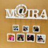 name photo hanging clock - Bubbly Decors
