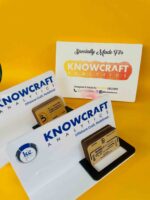 Visiting cards stand with brand or name - Bubbly Decors