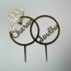 Cake topper couple ring - Bubbly Decors