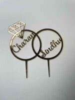 Cake topper couple ring - Bubbly Decors