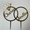 Cake topper couple ring - Bubbly Decors