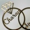 Cake topper couple ring - Bubbly Decors