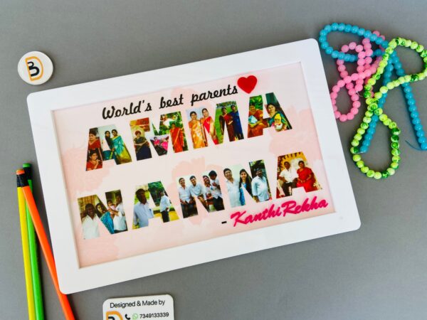 Name Masked picture Frame - Bubbly Decors